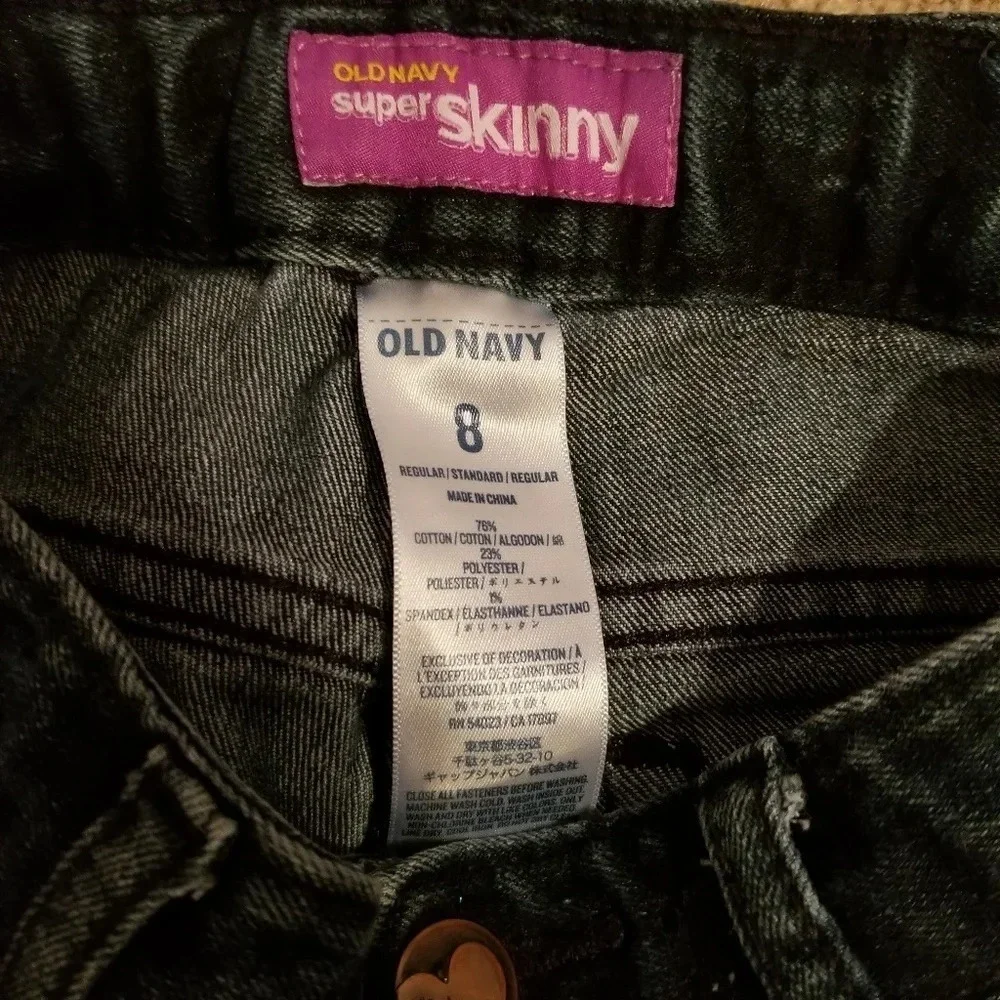 Old Navy Girl Super Skinny Jeans 8